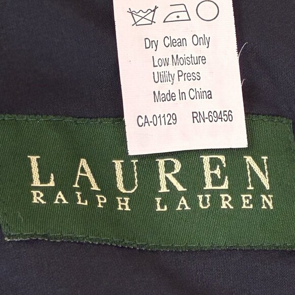 Lauren Ralph Lauren Sport Coat Mens 39 Short Navy Wool Gold Button Blazer Vented - Picture 2 of 10